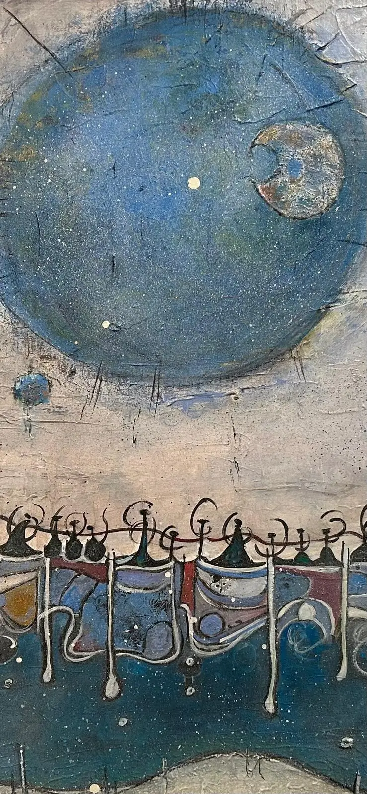 Rega Bannert Kunstwerk "Rapsodie in Blue"